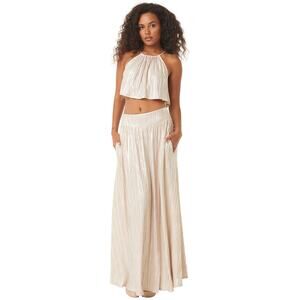 $310 Misa Los Angeles Balena Skirt Mother of Pearl Size XXS